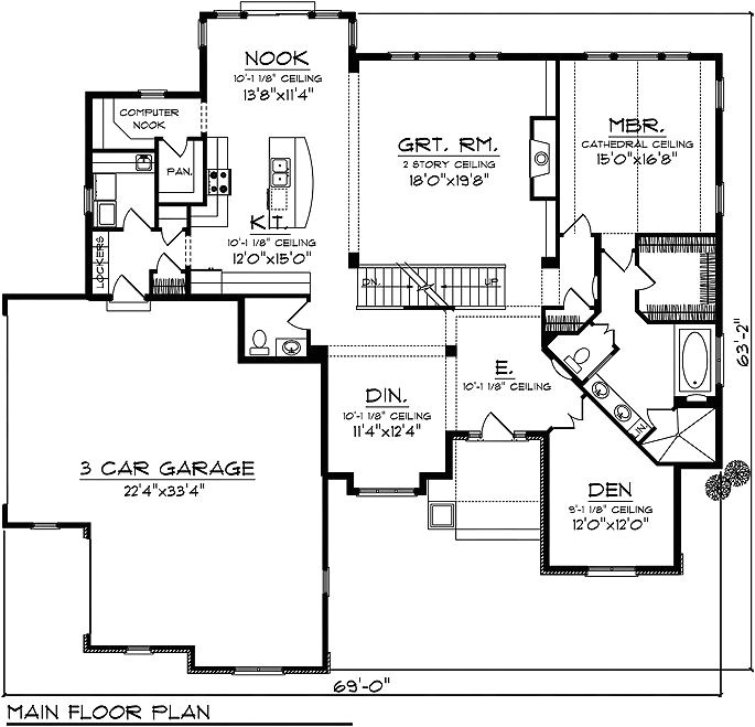 1 1 2 Story Home Plans House Floor Plan for 36211 1 and 1 2 Story House Plans 1 1 2 Story Home Plans House Floor Plan for 36211 1 and 1 2 Story House Plans