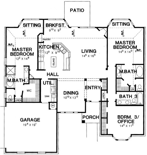1 Level House Plans with 2 Master Suites Double Master Bedroom House Plan 3056d Architectural 1 Level House Plans with 2 Master Suites Double Master Bedroom House Plan 3056d Architectural