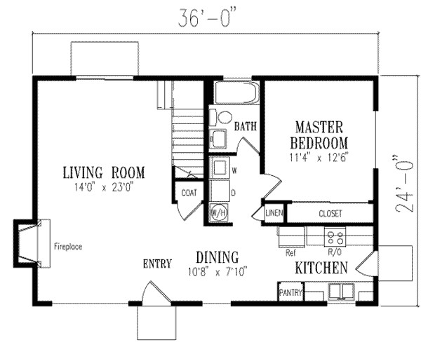 1350 Sq Ft House Plan Colonial Style House Plan 3 Beds 2 00 Baths 1350 Sq Ft