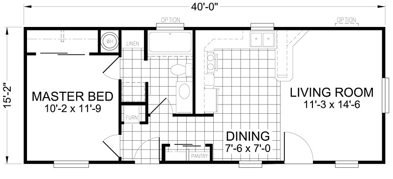 14 X 40 House Plans Second Unit 16 X 40 1 Bed 1 Bath 607 Sq Ft Little 14 X 40 House Plans Second Unit 16 X 40 1 Bed 1 Bath 607 Sq Ft Little