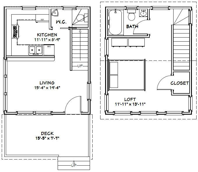 16×20 Tiny House Plans 16×20 House 16x20h3 569 Sq Ft Excellent Floor