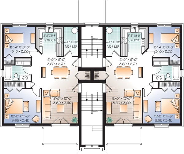 2 Family Home Plans Multi Family Plan 65533 at Familyhomeplans Com 2 Family Home Plans Multi Family Plan 65533 at Familyhomeplans Com