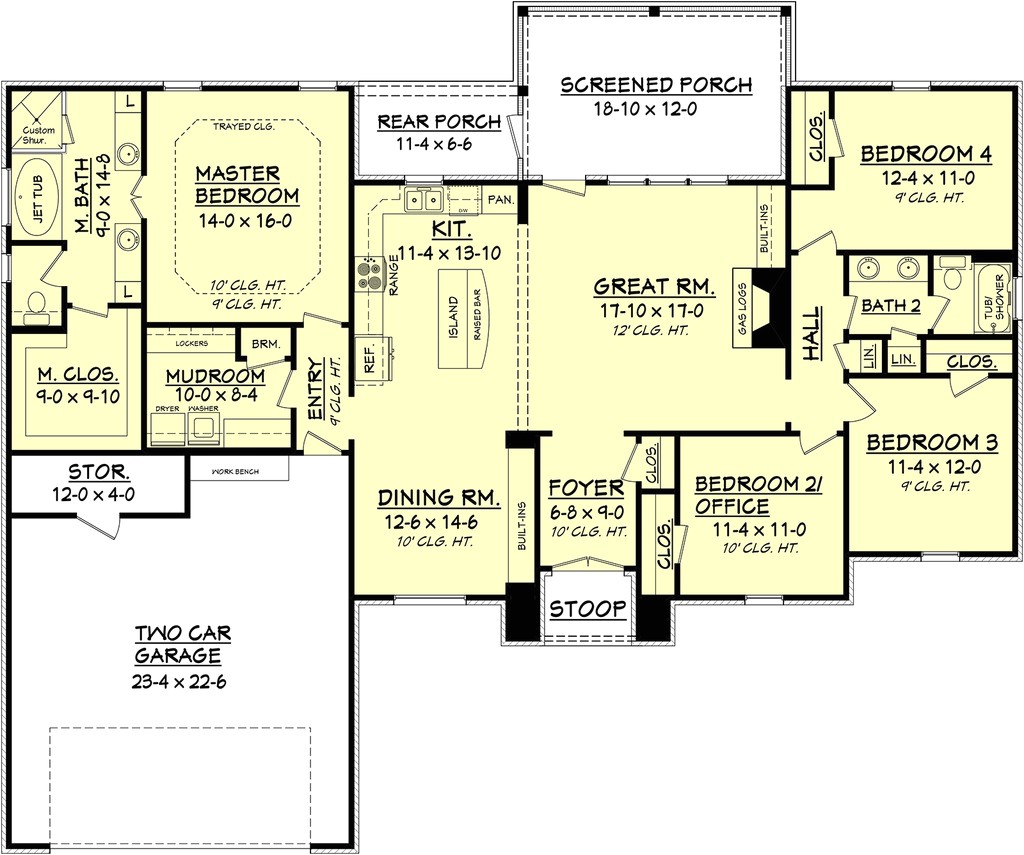 2000 Sf Home Plans European Style House Plan 4 Beds 2 Baths 2000 Sq Ft Plan