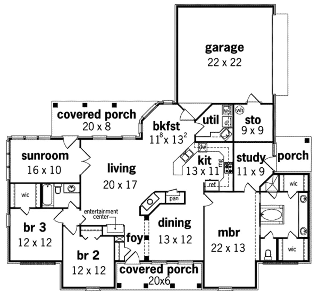 2000 Sq Ft Home Plan European Style House Plan 3 Beds 2 Baths 2000 Sq Ft Plan