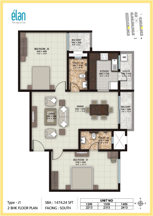 20×40 House Plan 2bhk 1 Bhk 2 Bhk and 3 Bhk Apartments In Coimbatore sobha Elan 20×40 House Plan 2bhk 1 Bhk 2 Bhk and 3 Bhk Apartments In Coimbatore sobha Elan
