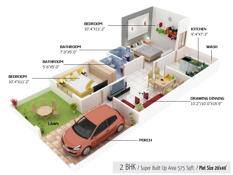 20×40 House Plan 3d 20×40 Apartment Plan Joy Studio Design Gallery Best Design