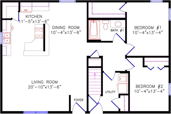 28×40 House Plans with Basement Cottage 28×40 House Plans with Basement Cottage