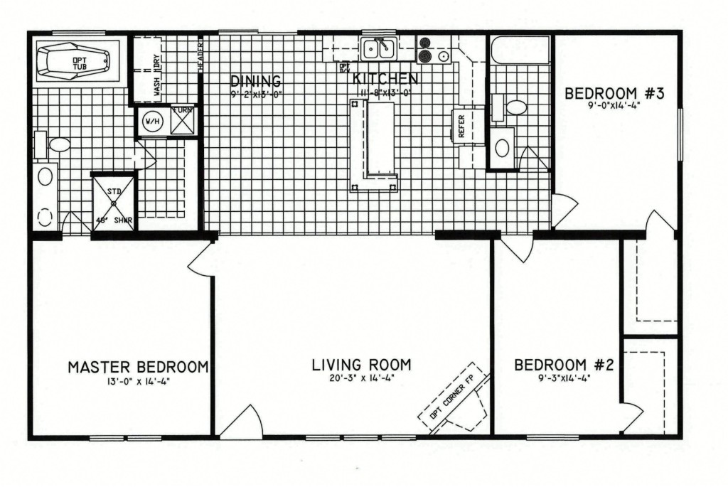 3 Bedroom Modular Home Floor Plans 3 Bedroom Floor Plan C 8206 Hawks Homes Manufactured 3 Bedroom Modular Home Floor Plans 3 Bedroom Floor Plan C 8206 Hawks Homes Manufactured