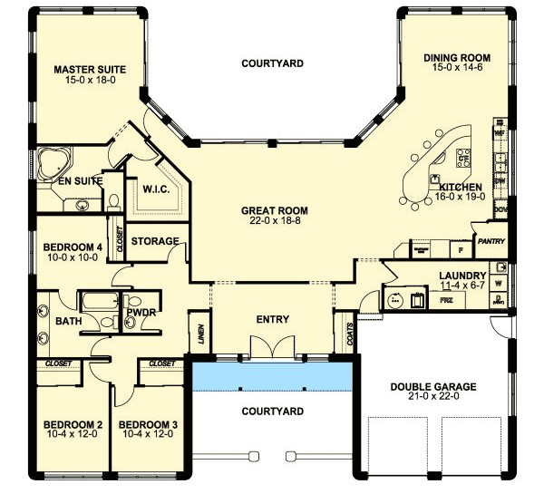 Adobe Home Floor Plans Architectural Designs