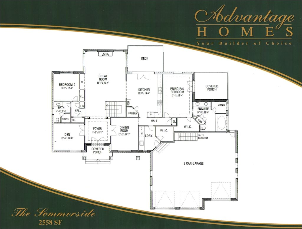 Advantage Home Builders Floor Plans Advantage Homes the sommerside Floor Plan Advantage