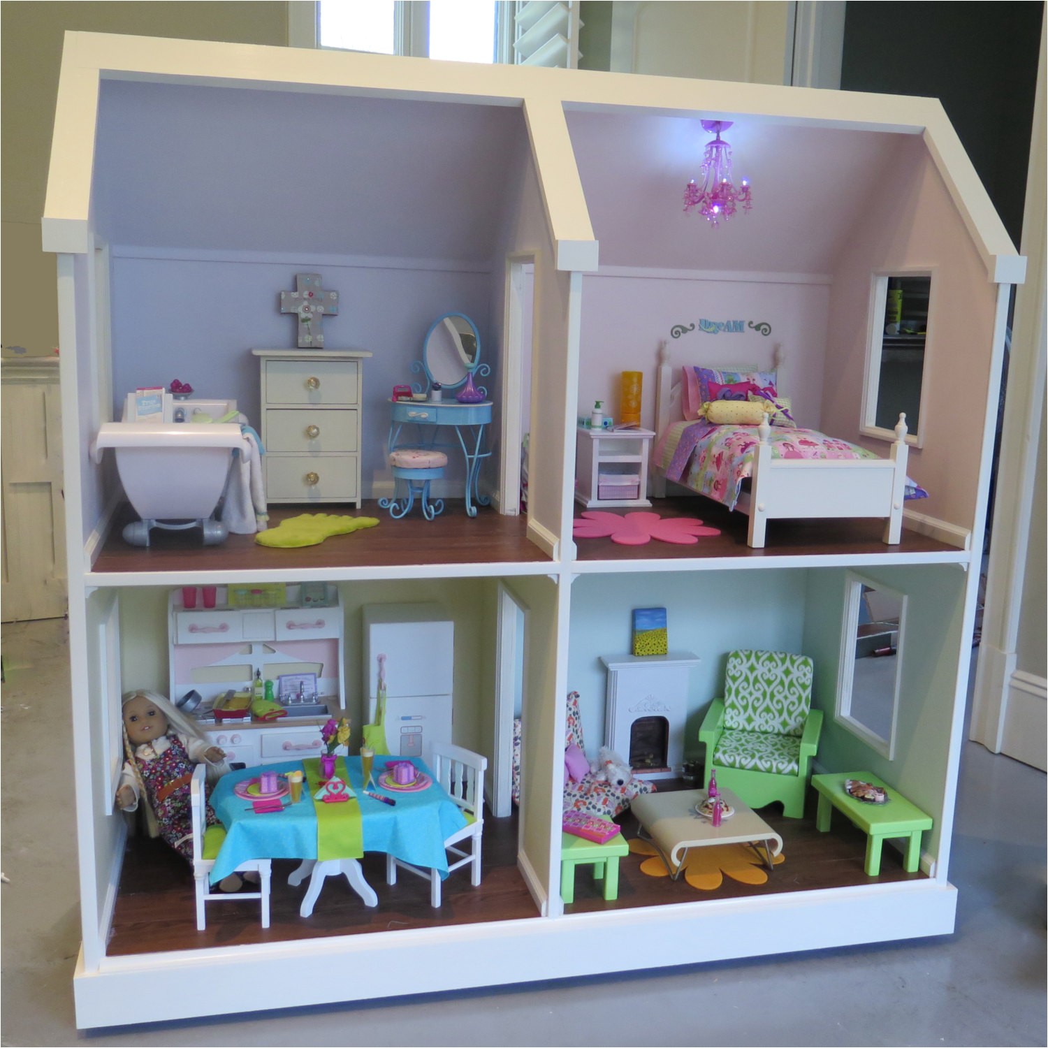 American Doll House Plans Doll House Plans for American Girl or 18 Inch Dolls 4 Room
