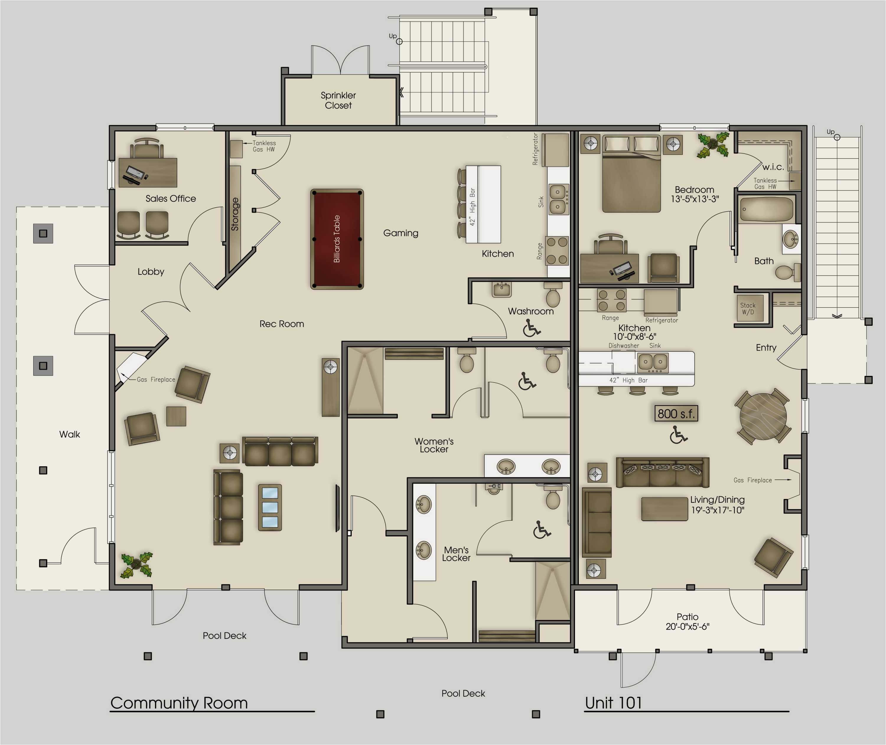 Architect Home Plans Architecture Office Apartments Cozy Clubhouse Main Floor Architect Home Plans Architecture Office Apartments Cozy Clubhouse Main Floor