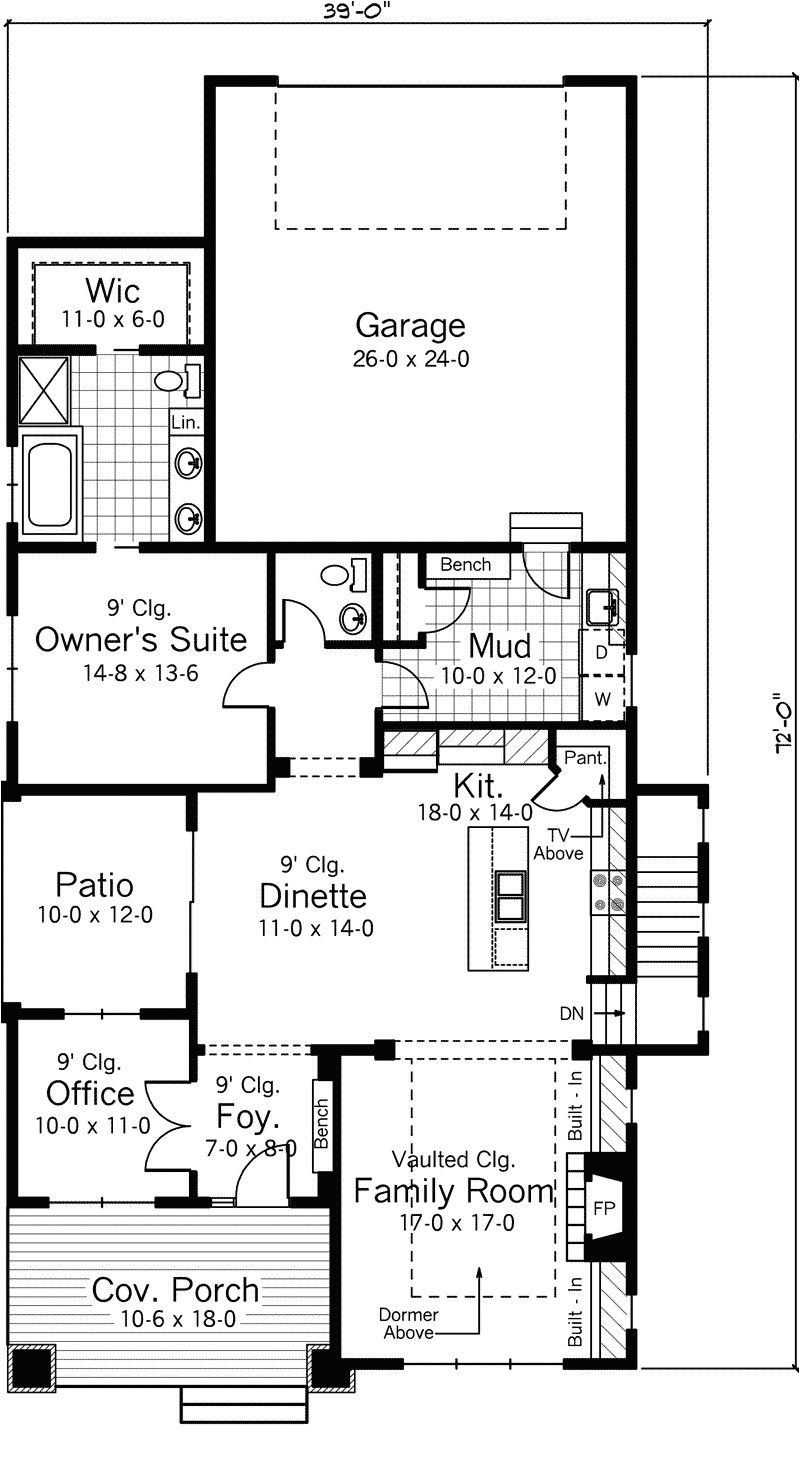 Arts and Crafts Homes Floor Plans Bellewood Arts and Crafts Home Plan 091d 0479 House