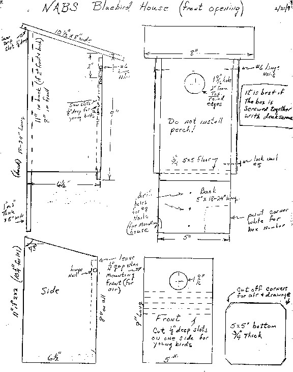 Audubon Bird House Plans Audubon society Bluebird House Plans House Design Plans