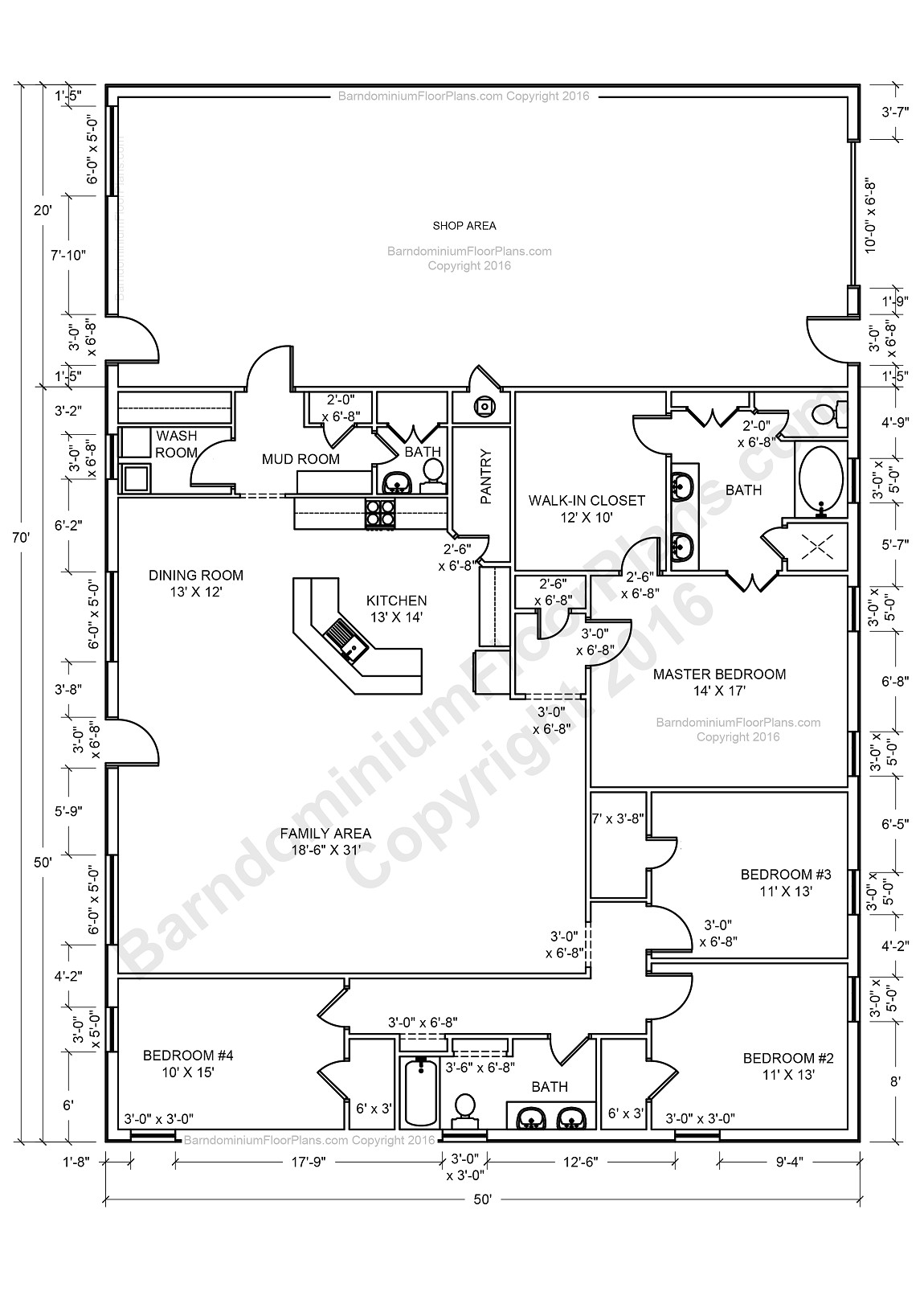 Barn Home Floor Plans Barndominium Floor Plans Barndominium Floor Plans 1 800