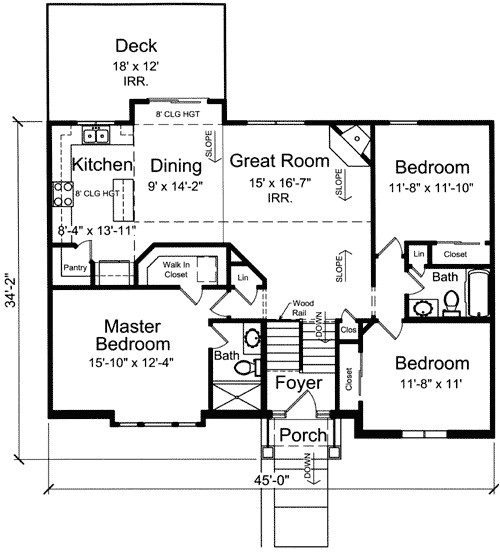 Bi Level Home Plans Bi Level Home Plan 39197st 1st Floor Master Suite