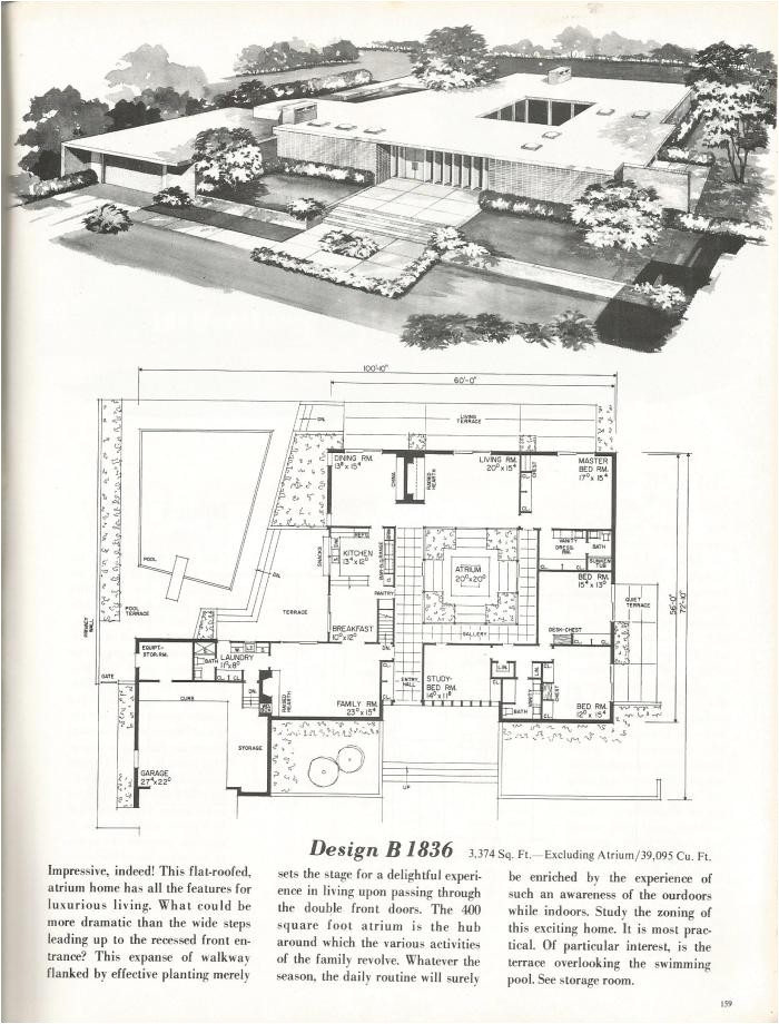 Century Homes Floor Plans Vintage House Plans New and Refreshing Mid Century