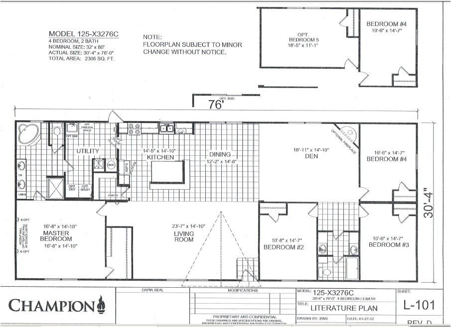 Champion Double Wide Mobile Home Floor Plans Champion Homes Double Wides