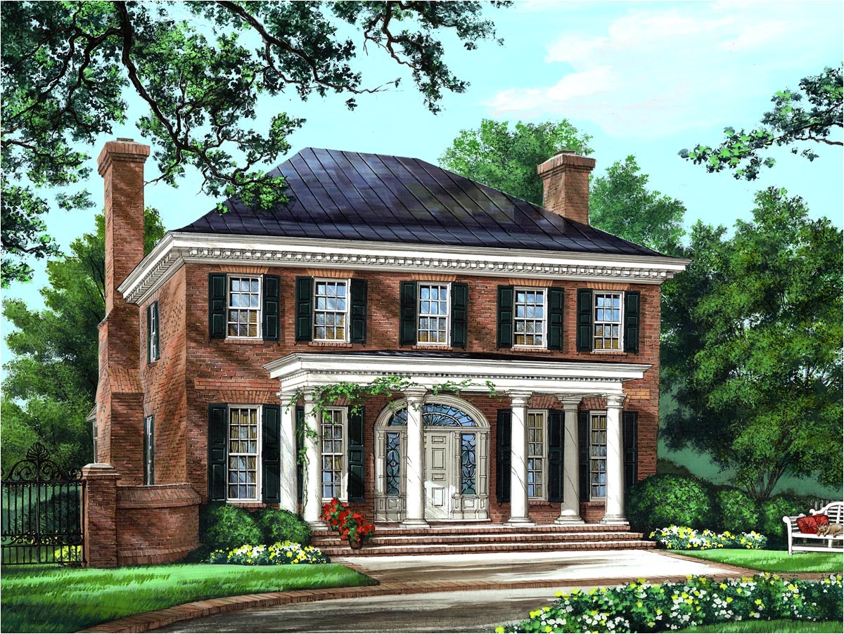 Colonial Home Plan House Plan 86225 at Familyhomeplans Com Colonial Home Plan House Plan 86225 at Familyhomeplans Com