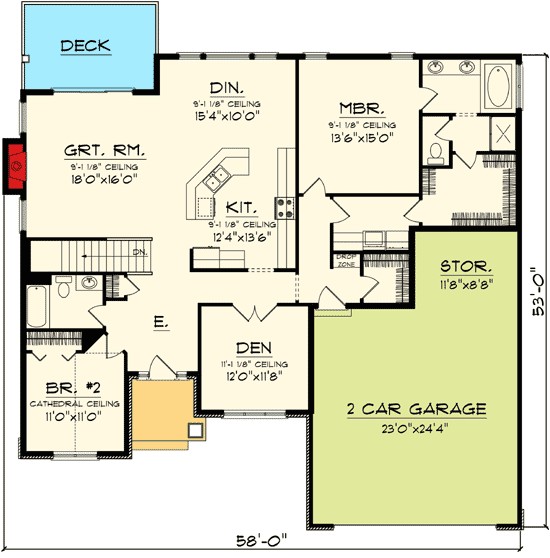 Concept Home Plans Plan 89845ah Open Concept Ranch Home Plan Craftsman