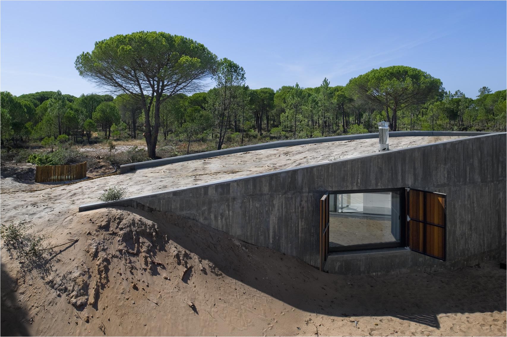 Concrete Home Plans Designs Concrete House Buried Under Artificial Sand Dunes Modern Concrete Home Plans Designs Concrete House Buried Under Artificial Sand Dunes Modern