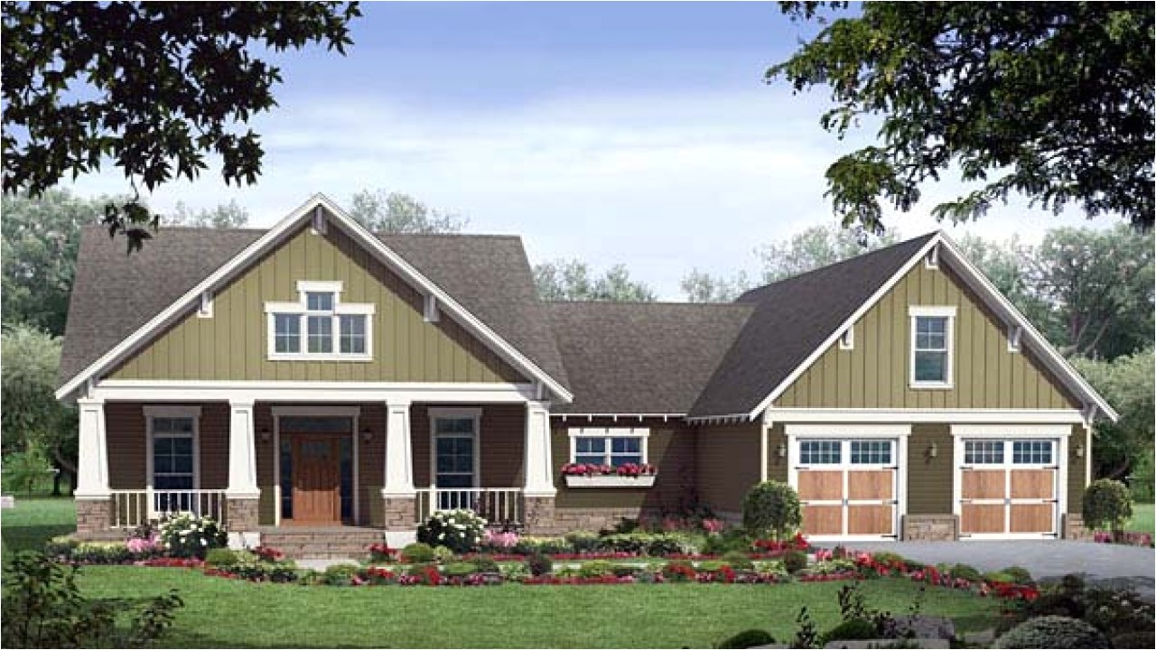 Craftsman Style Home Plan Single Story Craftsman House Plans Craftsman Style House