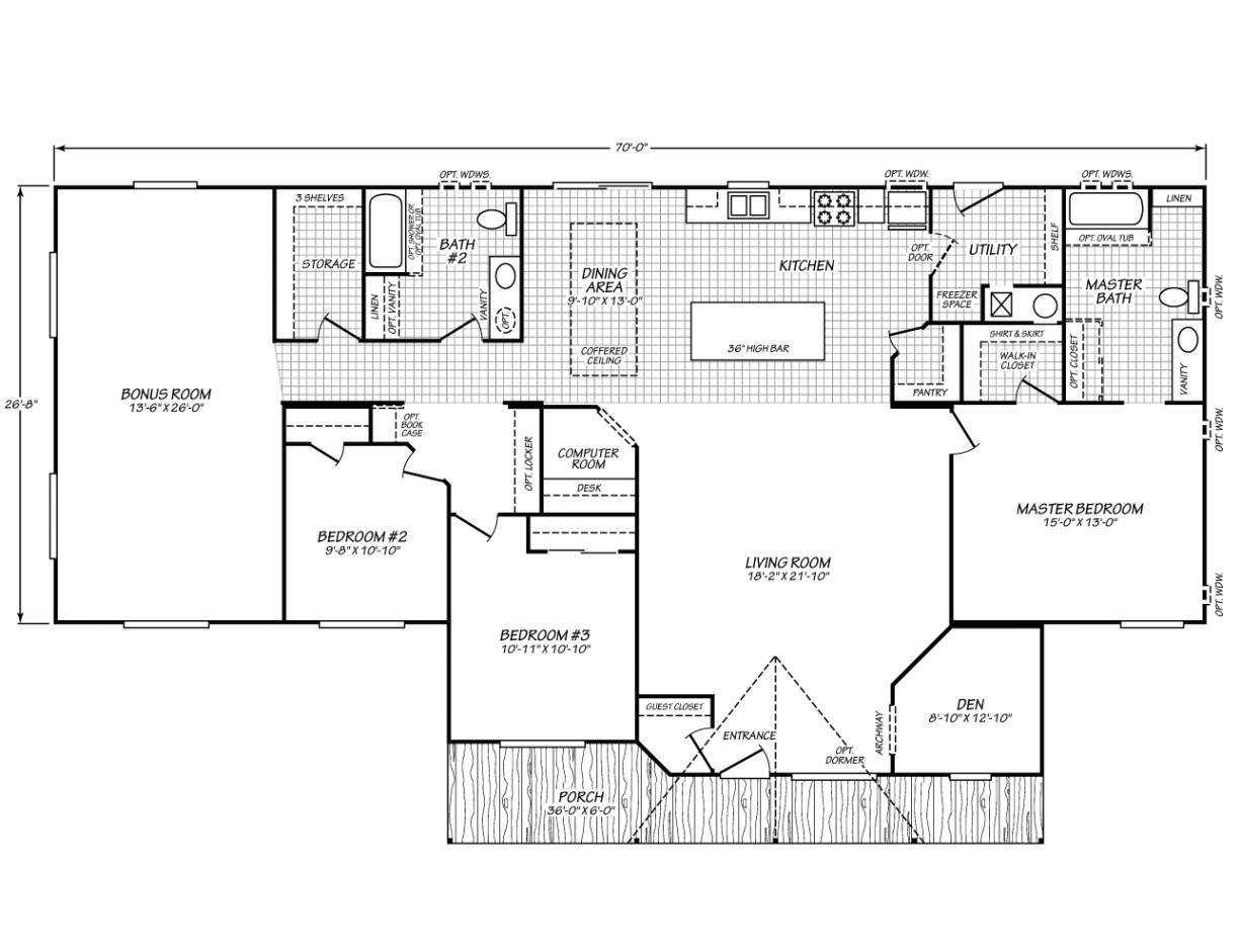 Crest Homes Floor Plans Waverly Crest 40703w Fleetwood Homes Manufactured Homes