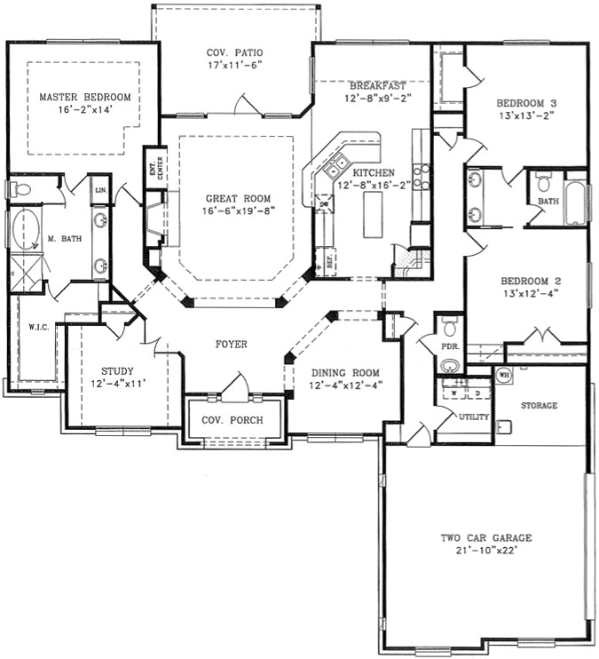 Custom One Story Home Plans 1 Story Home Floor Plan Custom Home Building Remodeling