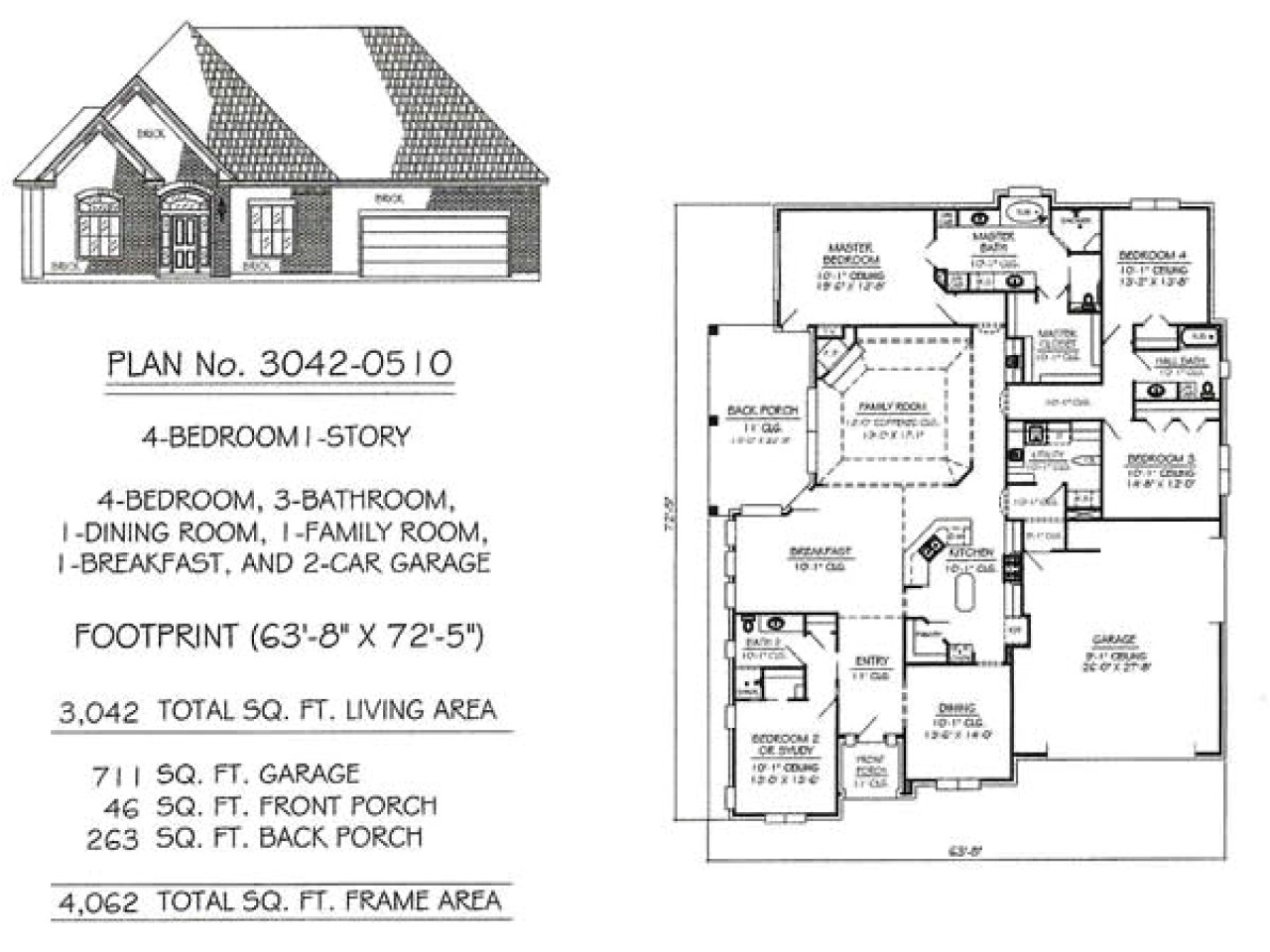 Custom One Story Home Plans Custom 3 Bedroom House Floor Plans 3 Bedroom House with