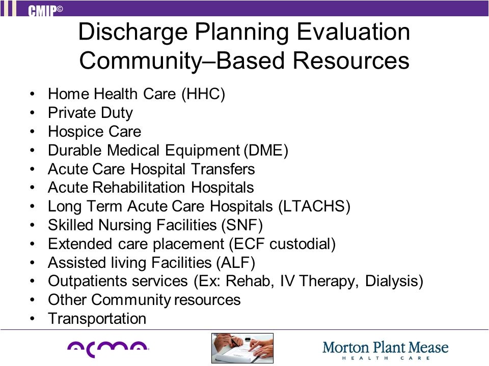 Discharge Planning From Hospital to Home Nhs Providing the Right Care at the Right Time In the Right