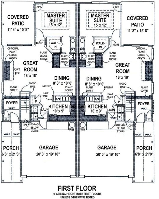 Duplex Beach House Floor Plans Duplex Beach House Plan Alp 0997 Chatham Design Group