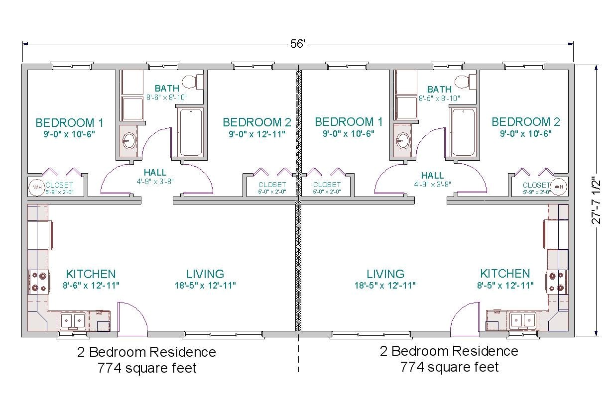 Duplex Home Design Plans Simple Small House Floor Plans Modular Duplex Tlc