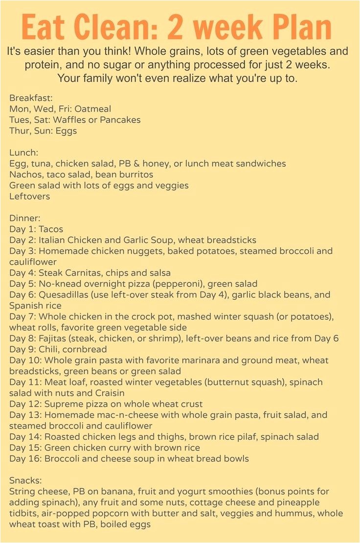 Eat at Home Meal Plans 14 Day Clean Eating Meal Plan for the whole Family Eat at Home Meal Plans 14 Day Clean Eating Meal Plan for the whole Family