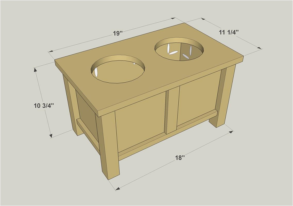 Elevated Dog House Plans Raised Dog Bowl Stand Buildsomething Com