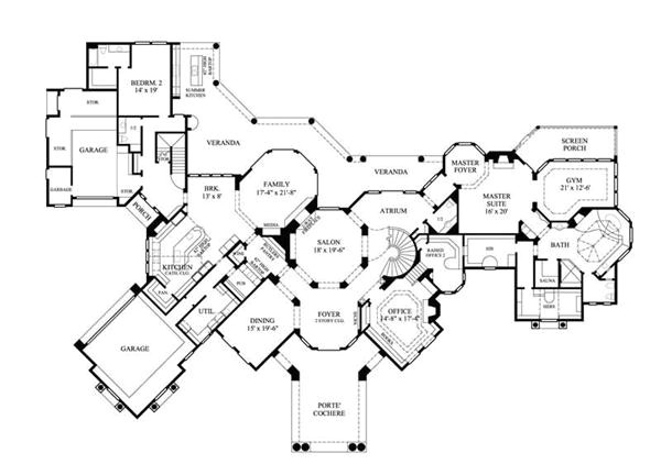 Executive Home Floor Plan Luxury Home Plans Mediterranean Home Design 8768