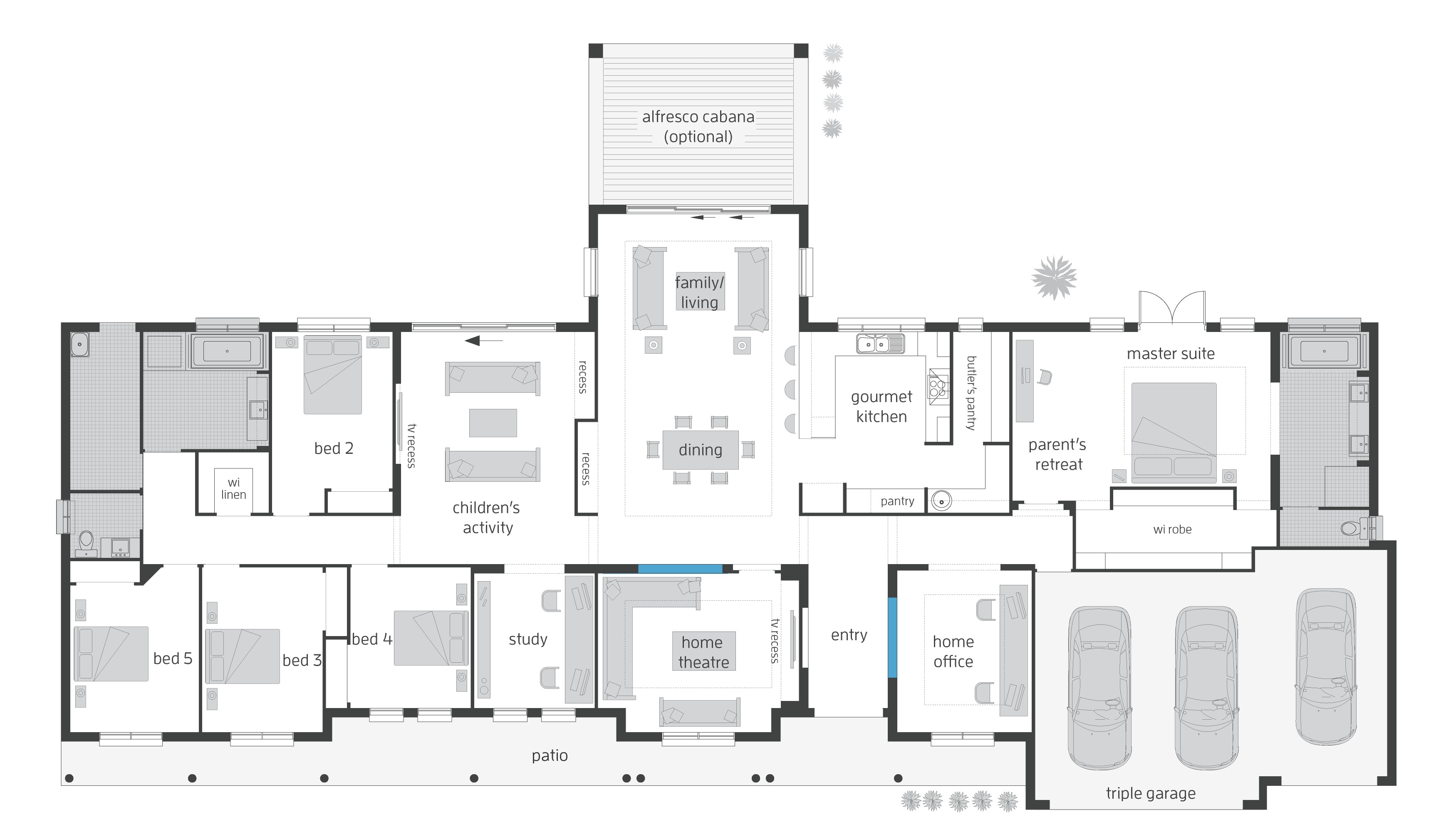 Executive Homes Floor Plans Bronte Floorplans Mcdonald Jones Homes