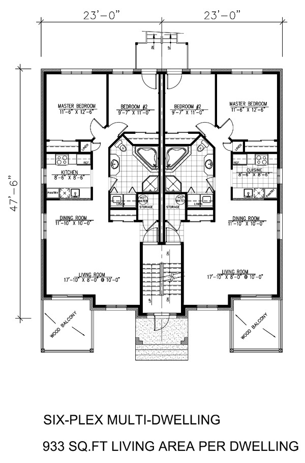 Family Home Plans Com Multi Family Plan 48066 at Familyhomeplans Com