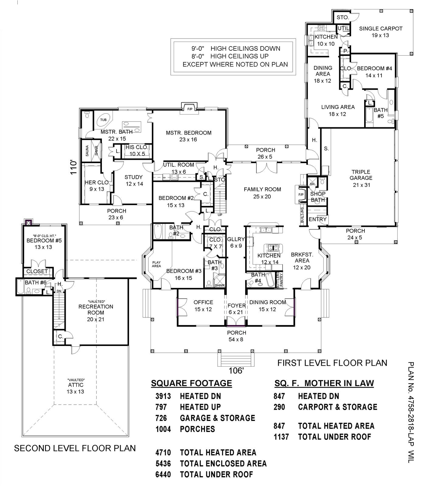 Floor Plans for House with Mother In Law Suite House Plans with Mother In Law Suites Sullivan Home