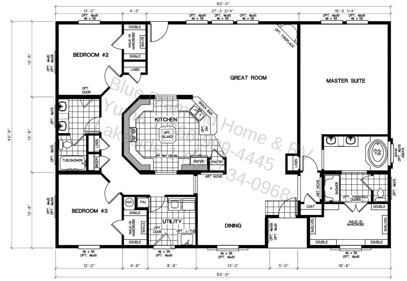 Floor Plans for Manufactured Homes Double Wide Triple Wide Manufactured Home Floor Plans Lock You