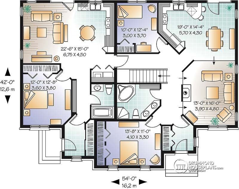 Floor Plans for Multi Family Homes Multi Family House Plan Multi Family Home Plans House