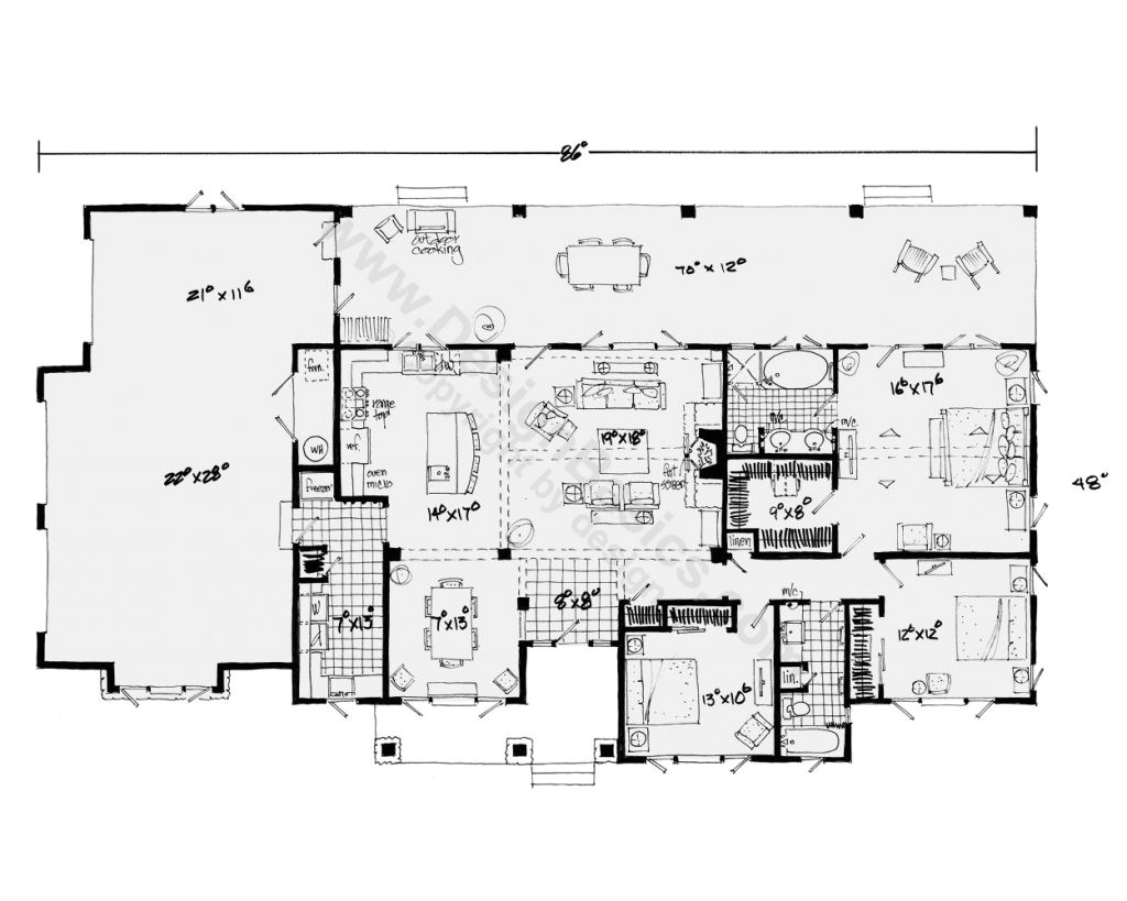 Floor Plans for One Level Homes Single Level Ranch House Plans Elegant E Story House Plans