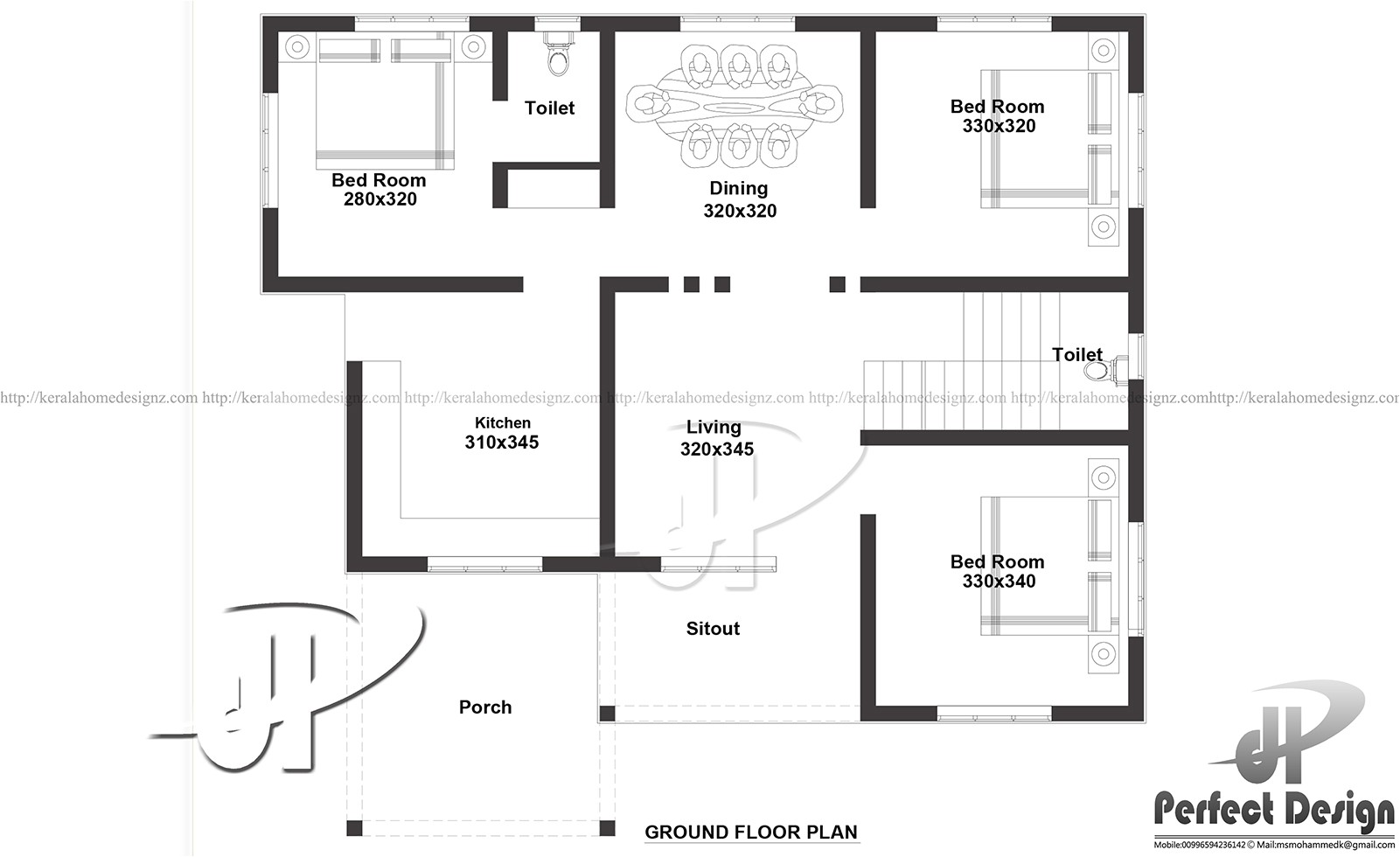 Floor Plans for Square Meter Homes 1000 Sq Ft Modern Single Floor Home Kerala Home Design