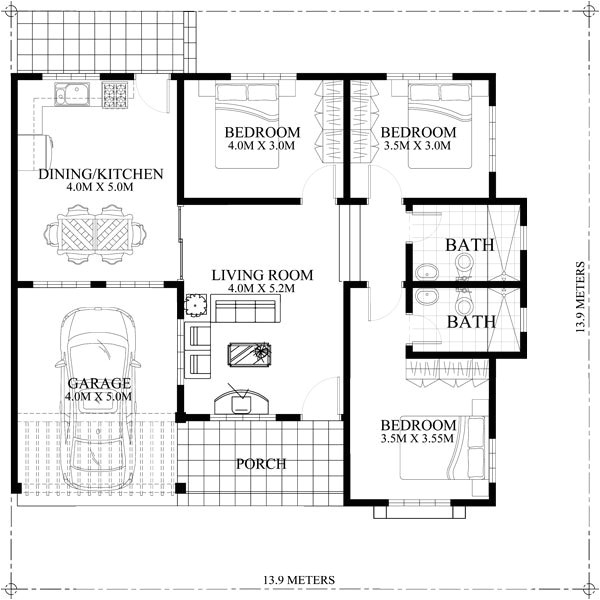 Floor Plans for Square Meter Homes thoughtskoto