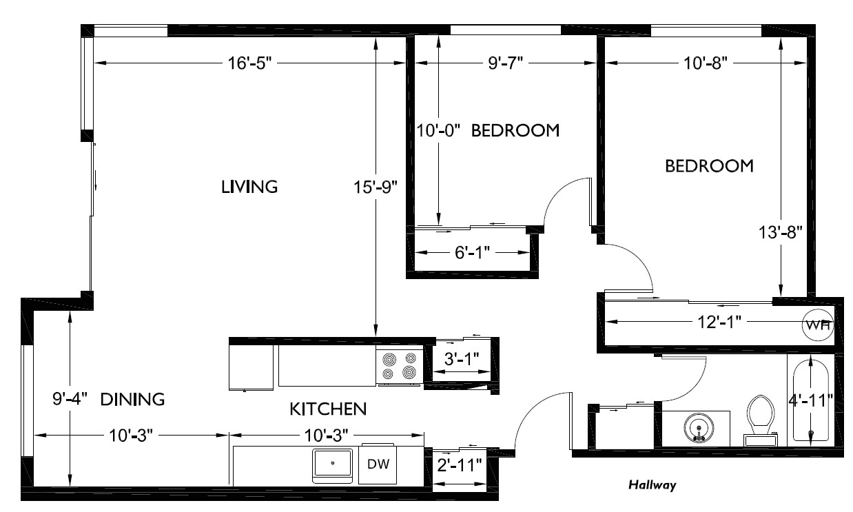 Floor Plans for Two Bedroom Homes Two Bedroom House Floor Plans Com with for A Best Popular