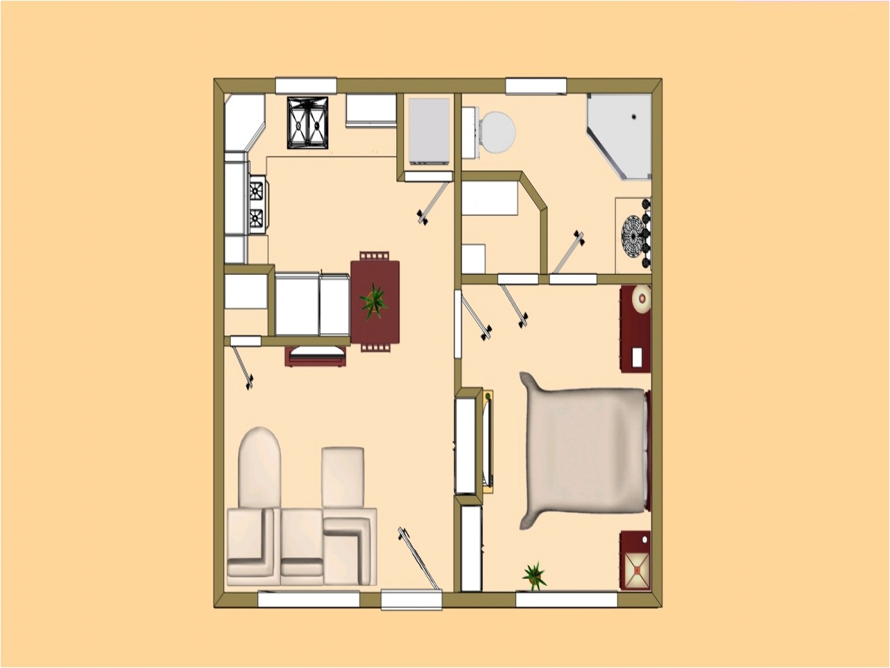 Floor Plans for00 Square Foot Home Indian House Plans 500 Sq Ft 500 Square Feet Elegant