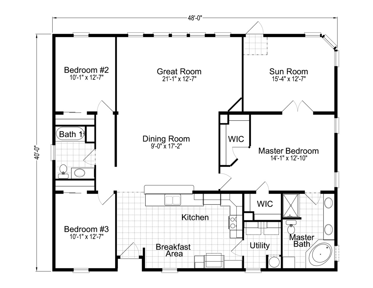 Floor Plans Home Wellington 40483a Manufactured Home Floor Plan or Modular