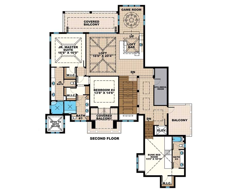 Florida Home Floor Plans Grand Florida House Plan with Junior Master Suite Budron Florida Home Floor Plans Grand Florida House Plan with Junior Master Suite Budron