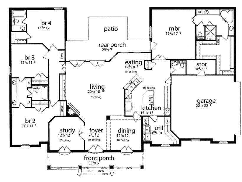 French Country House Plans Open Floor Plan Open Floor Plans French Country Home Deco Plans