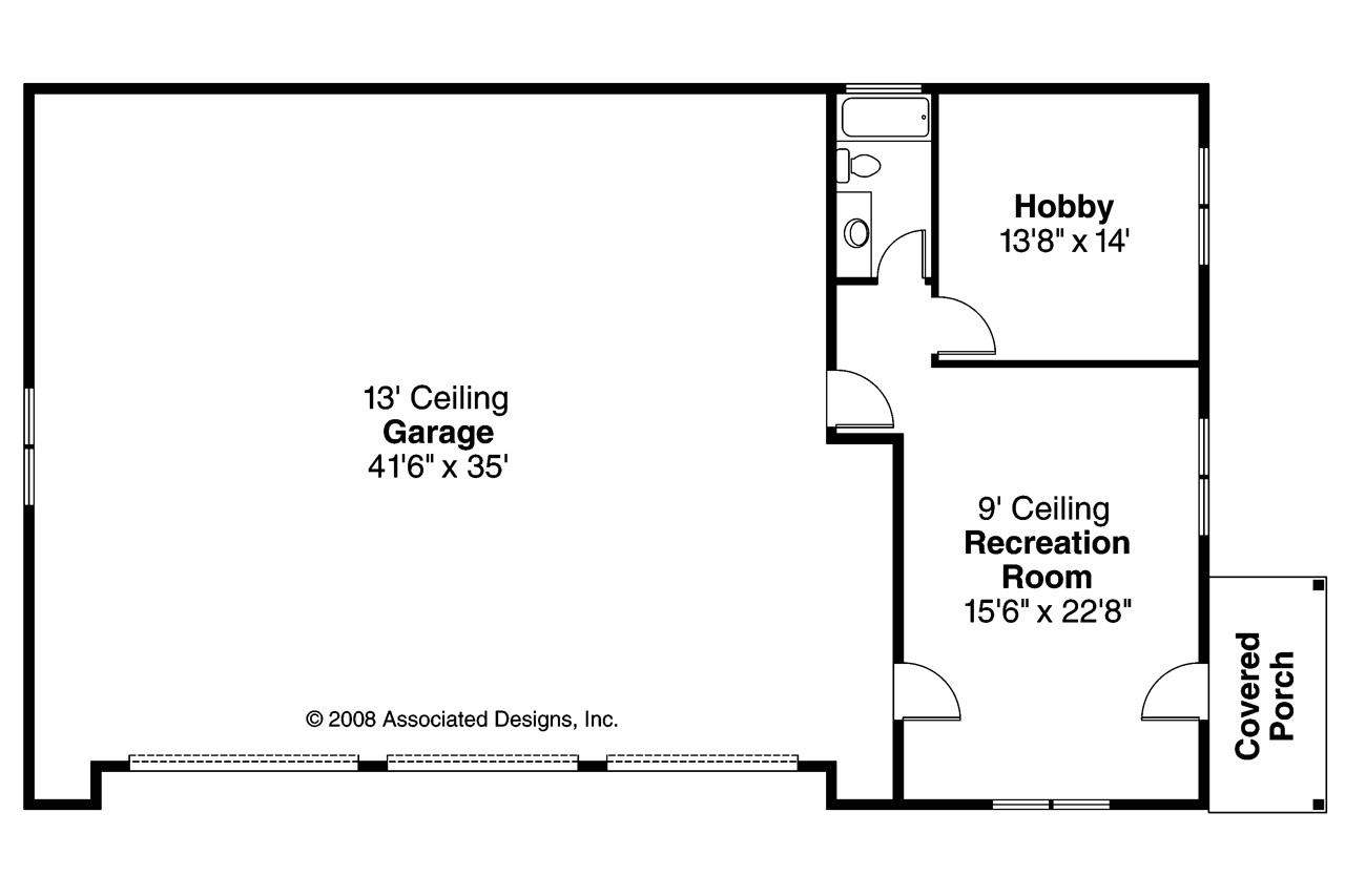 Garage Home Floor Plans Craftsman House Plans Rv Garage W Living 20 042