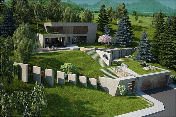 Garden and Home Architects Plans House Garden On A Steep Terrain On Behance